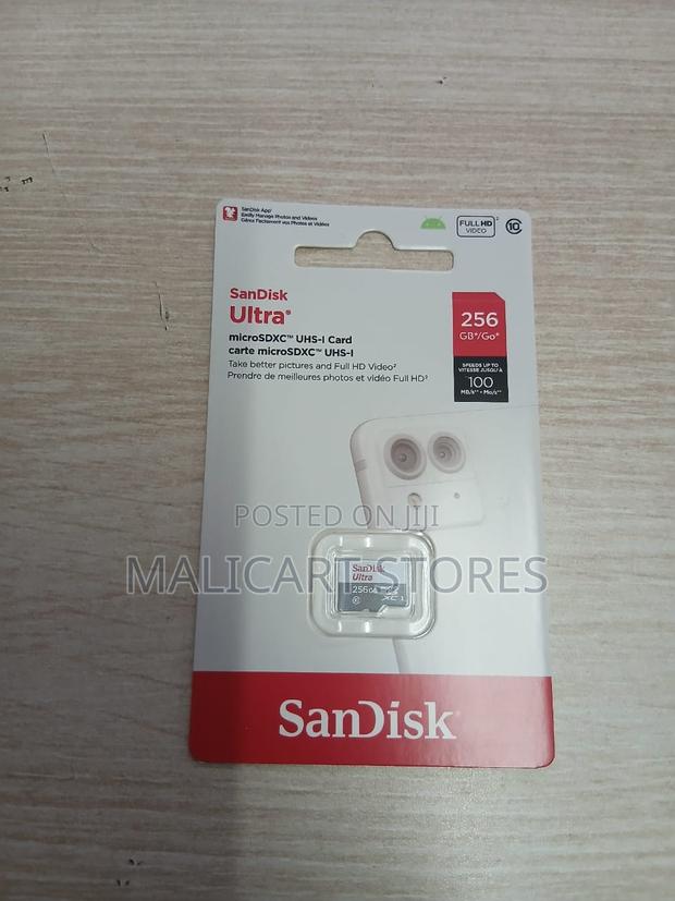 Sandisk 256gb Ultra Microsdxc Uhs-I 100mb/S Memory Card
