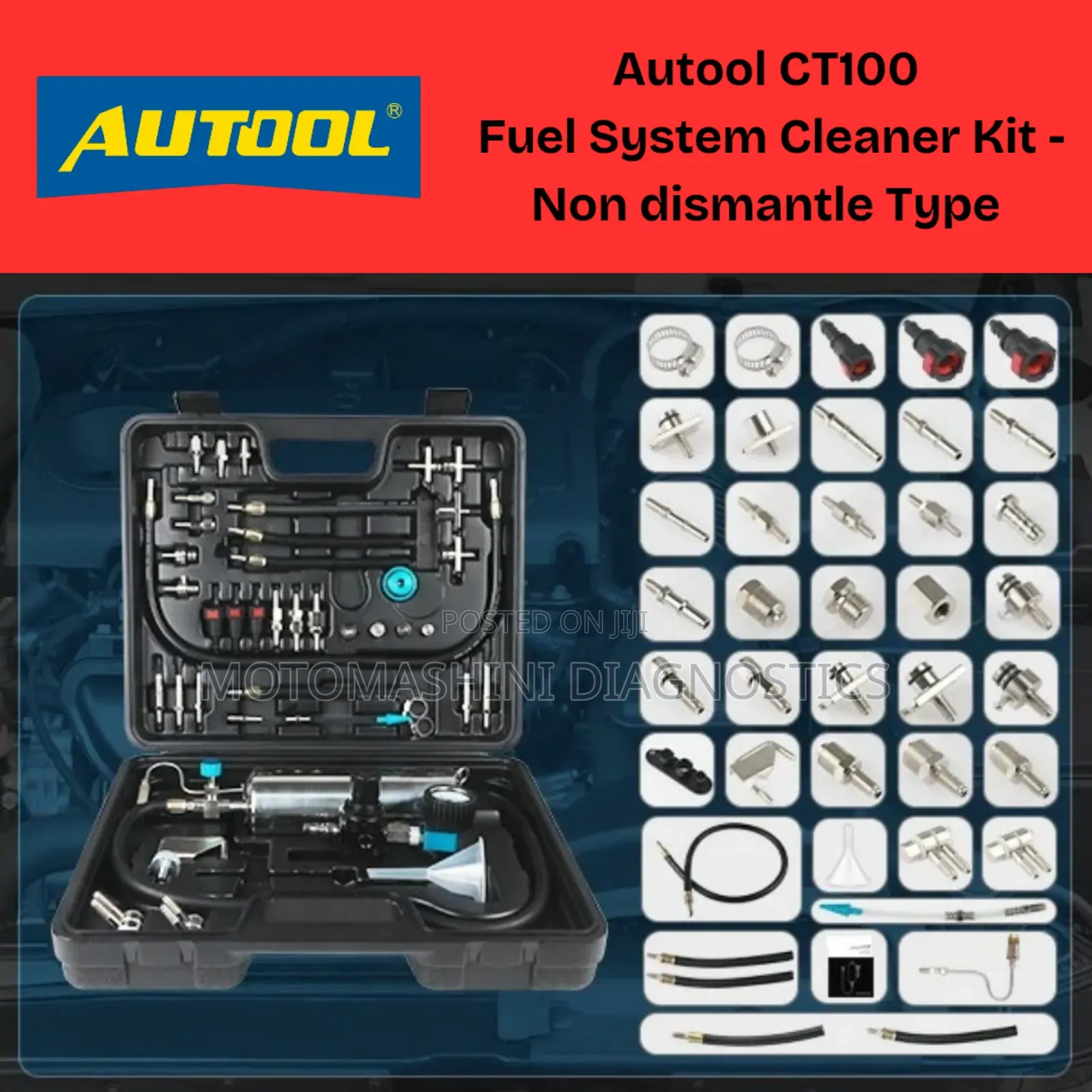 Autool C100 Petrol Vehicle Fuel System Cleaner Kit - Non Dismantle