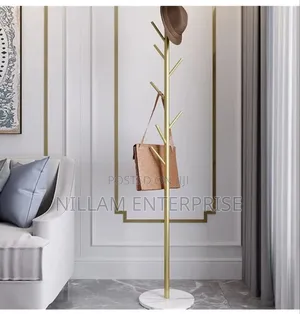 Marble Metal Coat Stand Living Room Bedroom Porch Storage