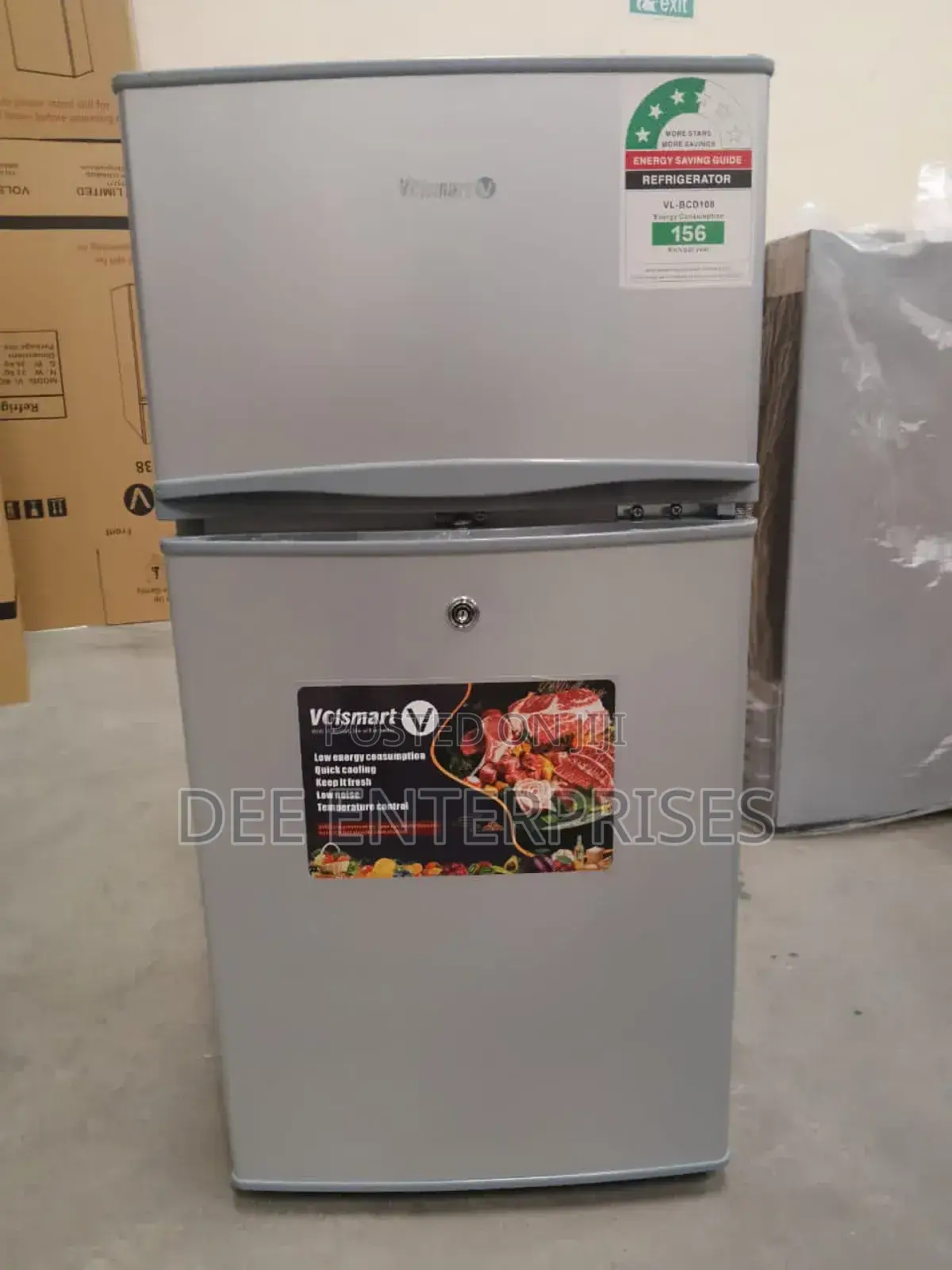 108l Silver Volsmart Double Door Refrigerator