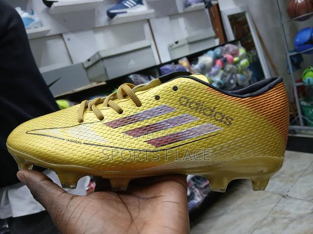 Golden Football Shoes for Children