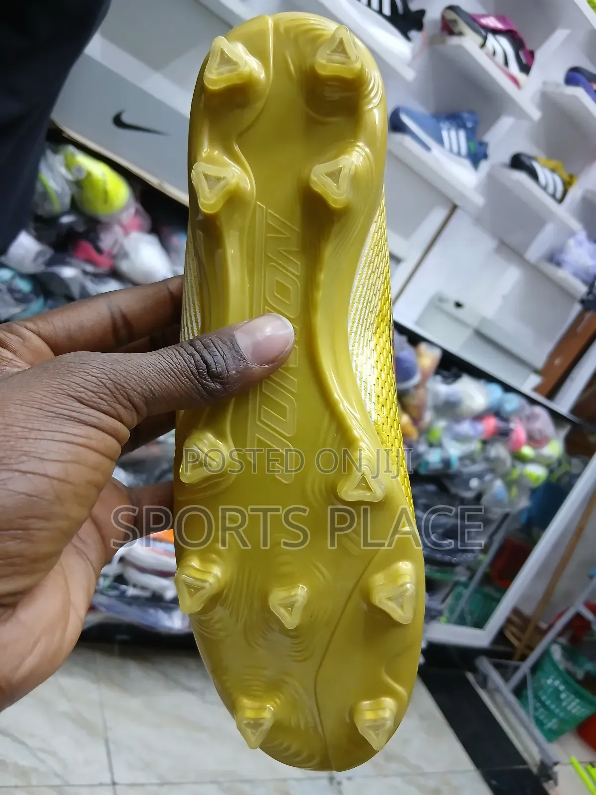 Golden Football Shoes for Children