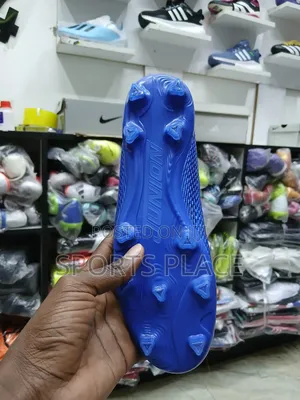 Blue Adidas Junior Football Soccer Boots