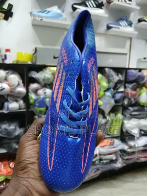 Blue Adidas Junior Football Soccer Boots