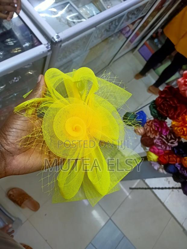 Fancy Yellow Mini Fascinators - main view