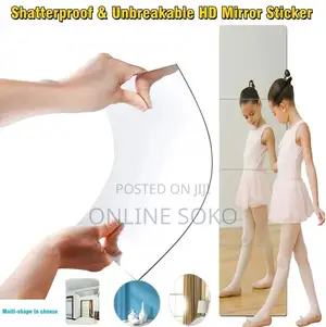 Unbreakable Wall Adhesive Mirror Sticker for Bathroom, Bedroom