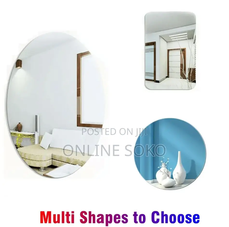 Unbreakable Wall Adhesive Mirror Sticker for Bathroom, Bedroom