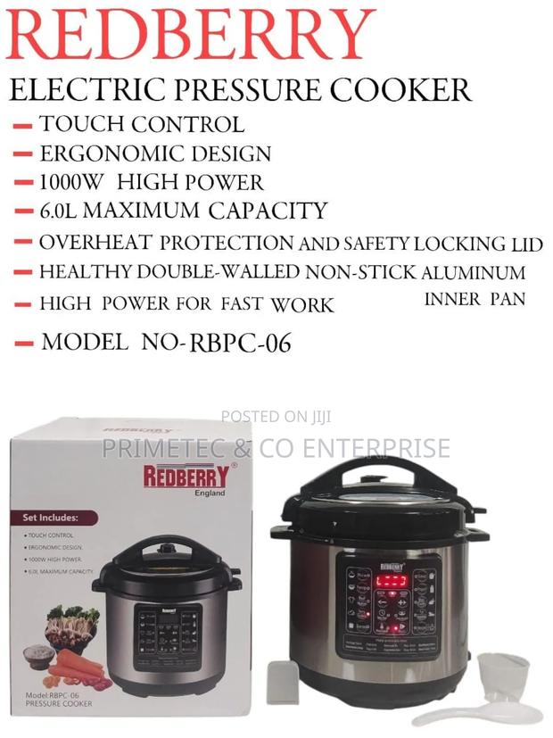 Redberry Premium Range of Electric Pressure Cooker.