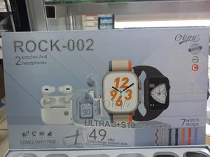 Rock 002 Smartwatch Set. 2 Watches 2 Earpods 7 Straps