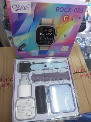 Rock 005 Smartwatch. Free Earphones Torch Powerbank