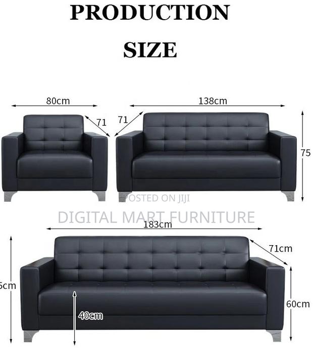 Office Sofa: Simple Style Pu Office Sofa - thumbnail 5