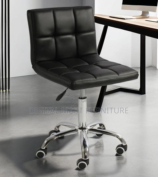 Bar Stool: Black Adjustable Stylish Counter Stool - thumbnail 3