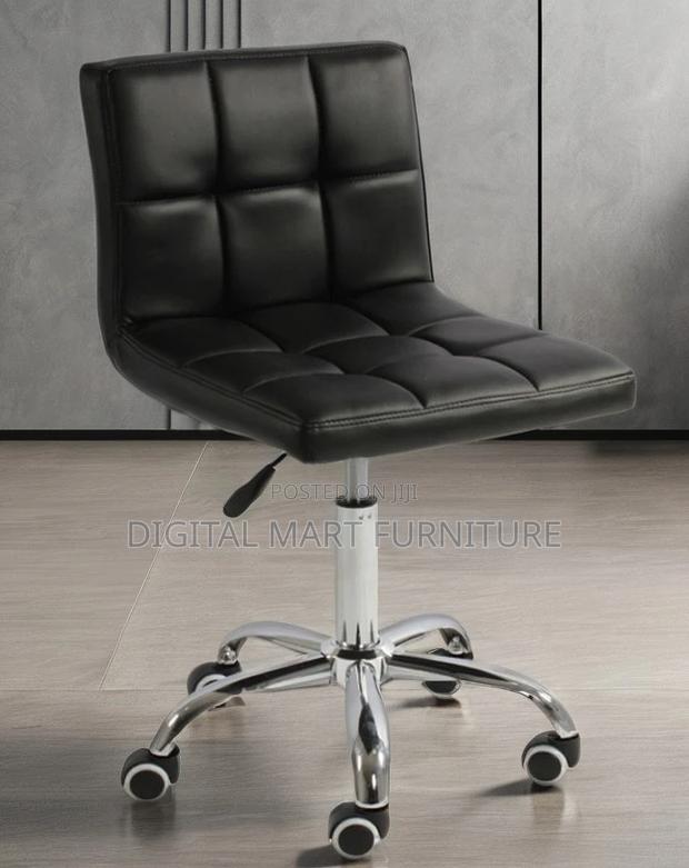 Bar Stool: Black Adjustable Stylish Counter Stool - thumbnail 5