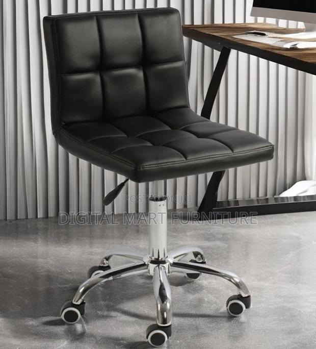 Bar Stool: Black Adjustable Stylish Counter Stool - thumbnail 6