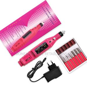Professional Pink Nail Drill Kit With 5 Bits for Manicure Pedicure - thumbnail 2