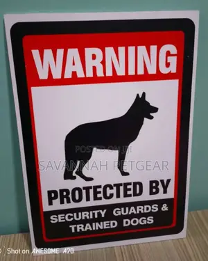 Beware of Dogs Signage Strong (4mm Forex Board) Water Proof Sticker On
