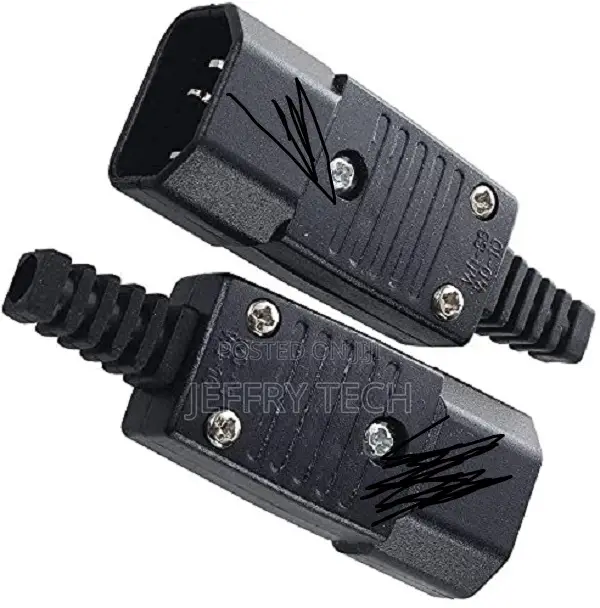Rewireable Iec C14 Mains Lead Male Inline Plug Power Connect