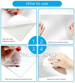 Unbreakable Wall Adhesive Mirror Sticker for Bathroom, Bedroom