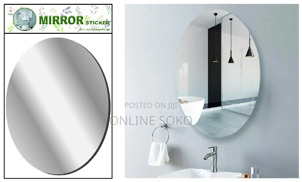 Unbreakable Wall Adhesive Mirror Sticker for Bathroom, Bedroom