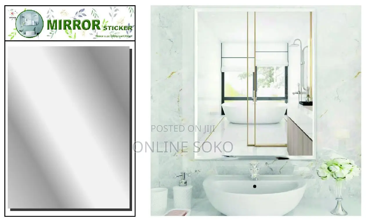 Unbreakable Wall Adhesive Mirror Sticker for Bathroom, Bedroom