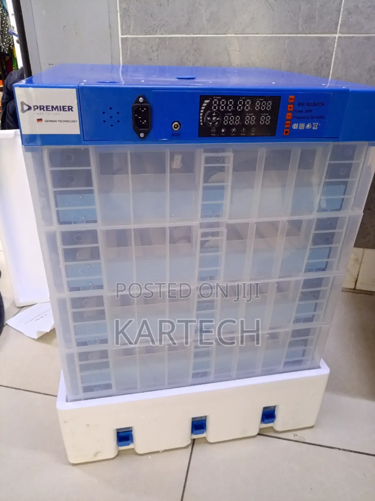 320 Eggs Ac/Dc Premier 80w Automatic Incubator With Automatic Rollers