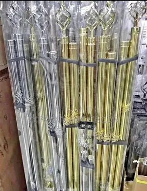 Gold and Silver Adjustable Double and Single Curtain Rods