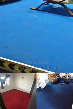 Blue and Red 4mm Thick Office and Meeting Room Wall to Wall Carpets