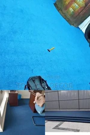Light Blue and Nevy Blue Wall to Wall 4mm Thick Carpets