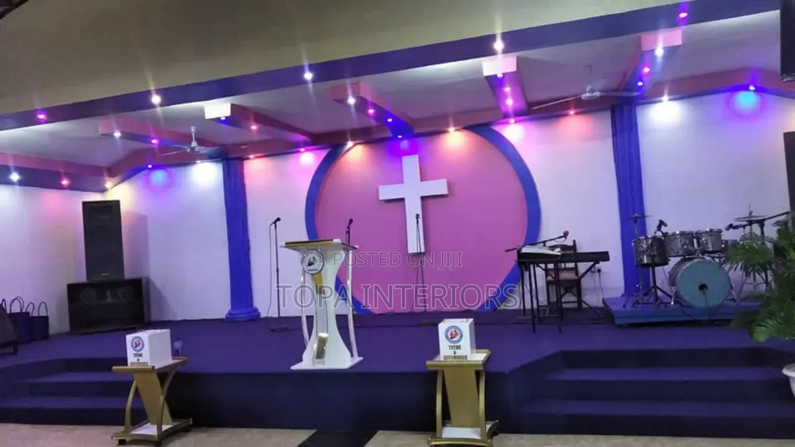 Navy Blue Church Altar Carpets Supply and Installation