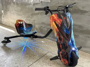 36v Kids Electric Drift Scooter With Led Lights