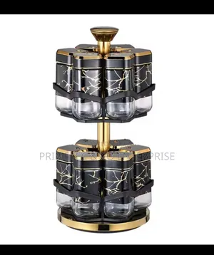 12 PCS Rotatable Double Layer Spice Rack