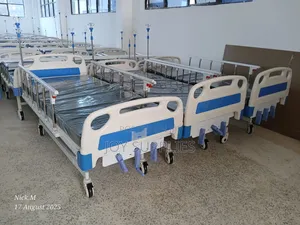 Three Crank Manual Hospital Bed With Mattress
