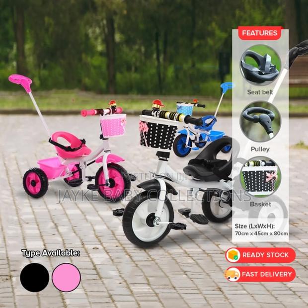 3-Wheel Baby Tricycle Stroller With Push Handle - thumbnail 3