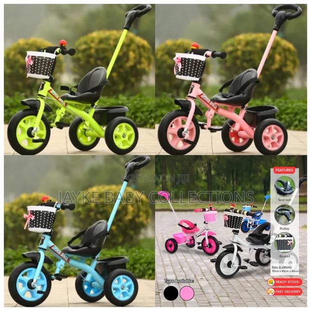 3-Wheel Baby Tricycle Stroller With Push Handle - main view