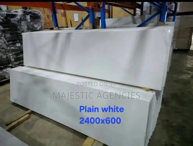 Plain White Granite Slabs for Kitchen Tops. - main view