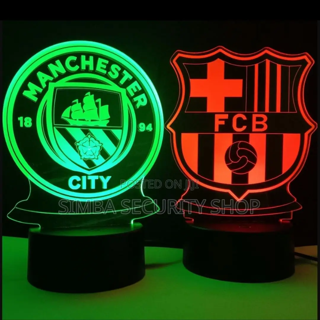3d Football Teams Logo Led Night Light Desk Lamp Gift Fans Men Soccer