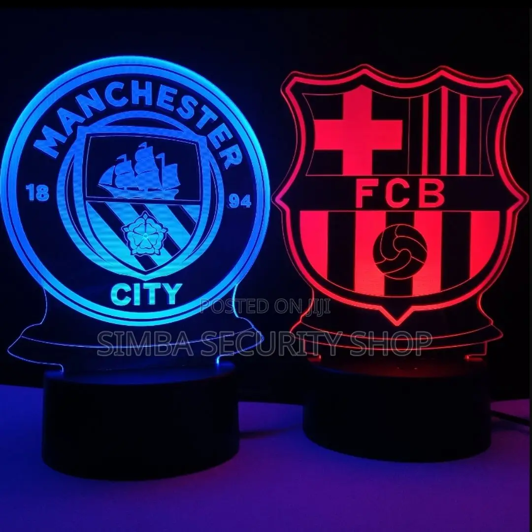 3d Football Teams Logo Led Night Light Desk Lamp Gift Fans Men Soccer