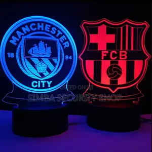 3d Football Teams Logo Led Night Light Desk Lamp Gift Fans Men Soccer