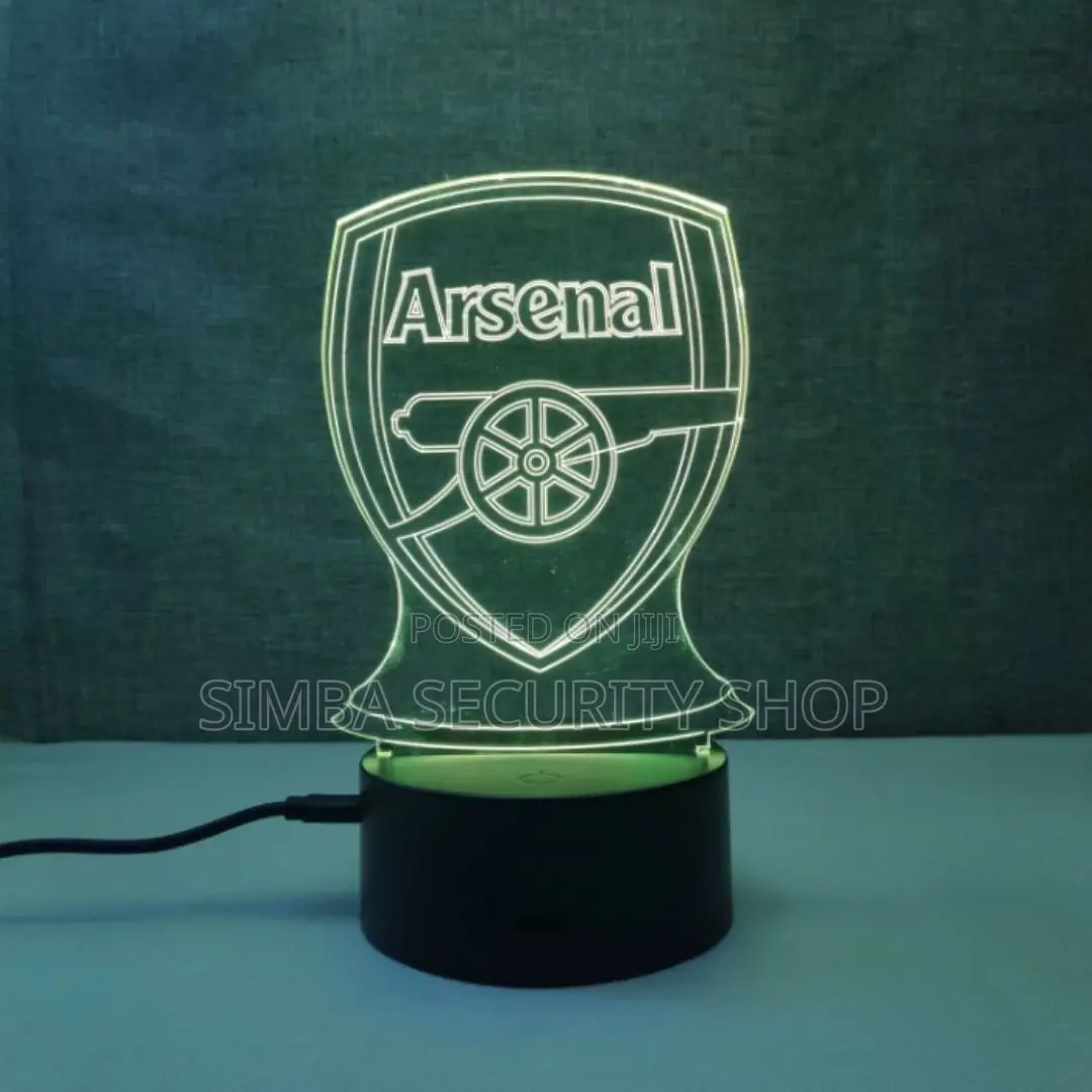 Arsenal 3d Illusion Football Club Led Night Lamp Team Logo Gift RGB