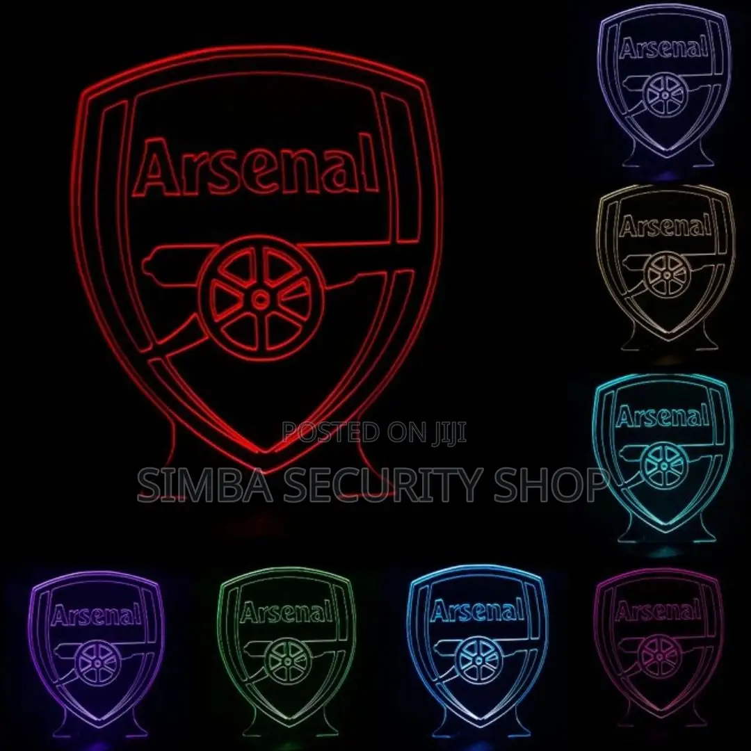 Arsenal 3d Illusion Football Club Led Night Lamp Team Logo Gift RGB