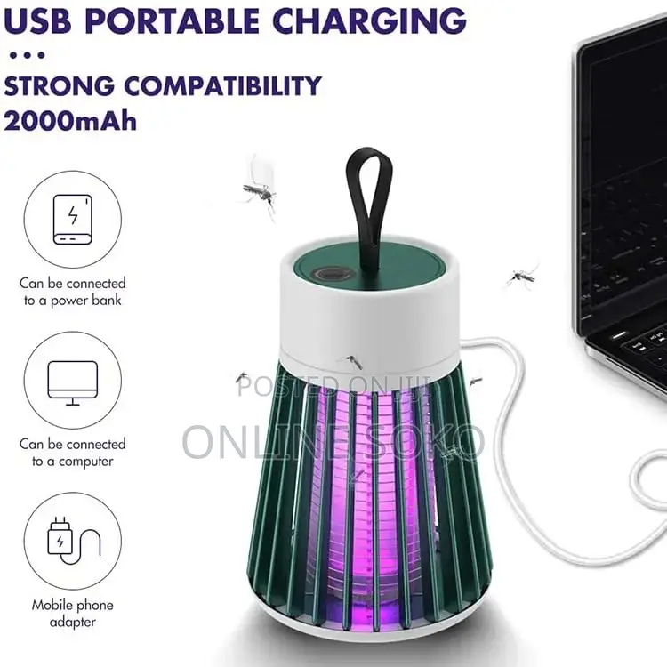 Portable Electric Shock Mosquito Flies Insect Zapper Killing Lamp