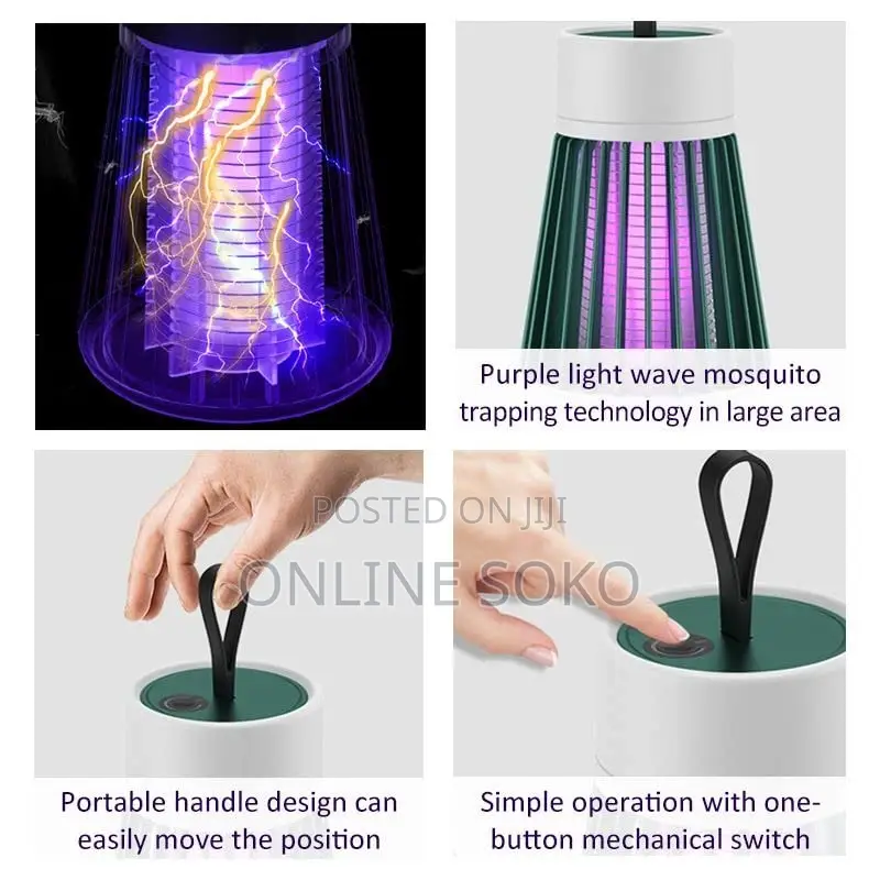 Portable Electric Shock Mosquito Flies Insect Zapper Killing Lamp