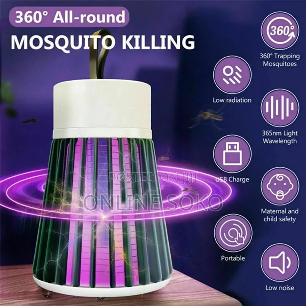 Portable Electric Shock Mosquito Flies Insect Zapper Killing Lamp