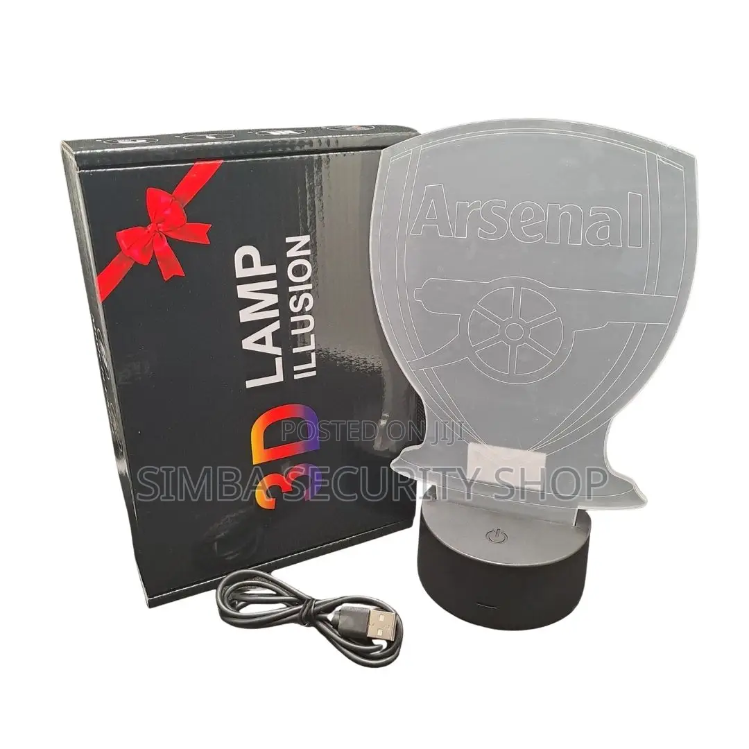 Arsenal 3d Illusion Football Club Led Night Lamp Team Logo Gift RGB