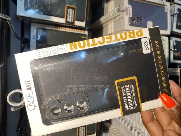 Tiper Samsung Galaxy S23 Leather Case With Gold Plated - thumbnail 2