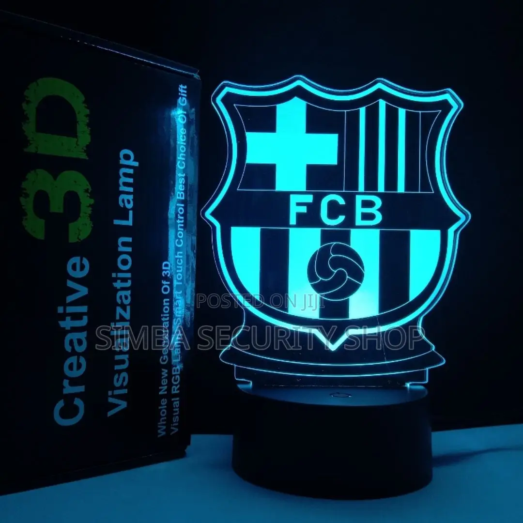 Barcelona Barca Fcb Merchandise Night Lamp Light Fans Men Gift Led