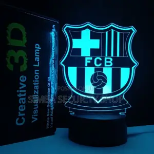 Barcelona Barca Fcb Merchandise Night Lamp Light Fans Men Gift Led
