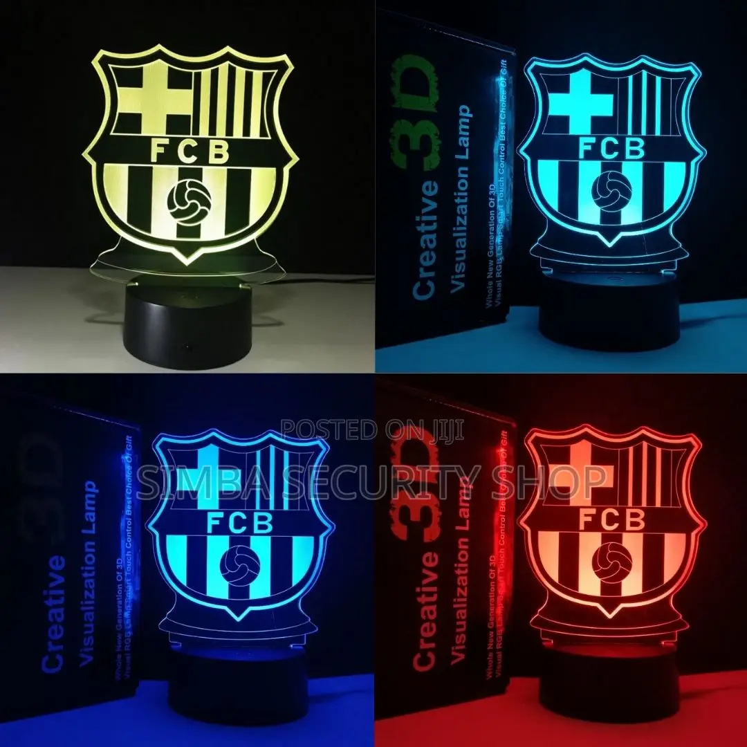 Barcelona Barca Fcb Merchandise Night Lamp Light Fans Men Gift Led