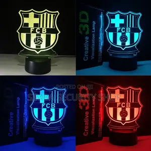 Barcelona Barca Fcb Merchandise Night Lamp Light Fans Men Gift Led