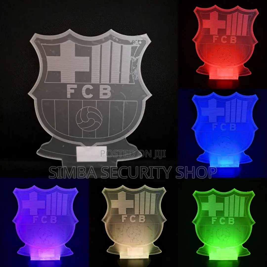 Barcelona Barca Fcb Merchandise Night Lamp Light Fans Men Gift Led